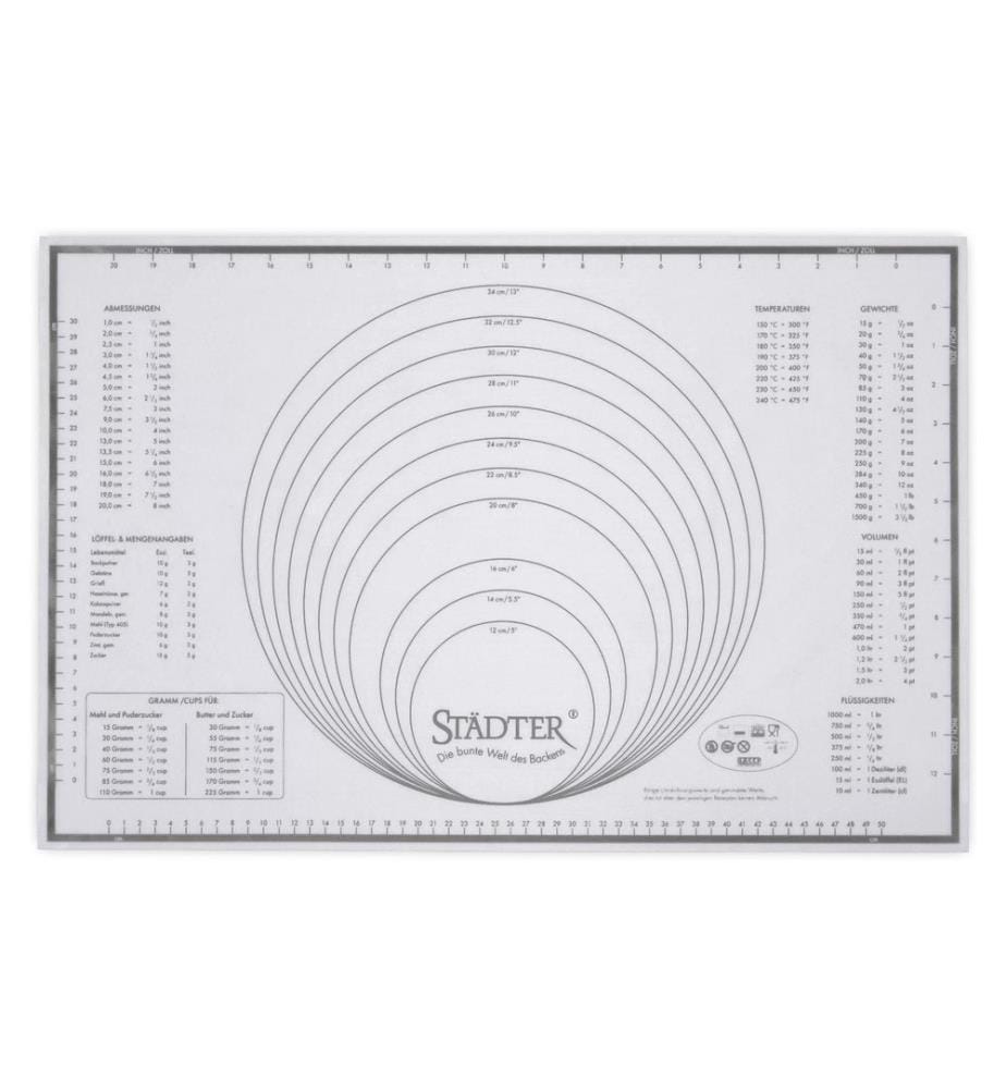 Städter - Tapis de cuisson 60 x 40 cm 1 Pièce/s, Blanc, 60 x 40 cm