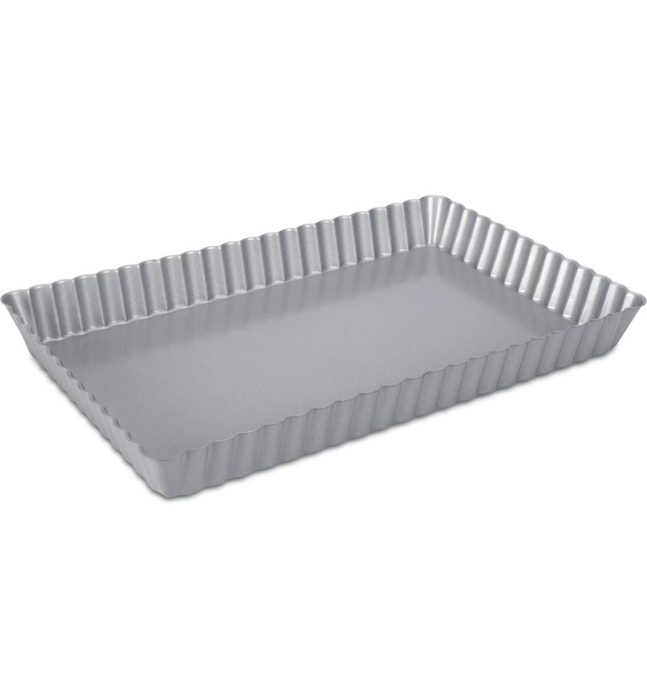 Städter - Moule à tarte avec fond élévateur Argent, 28 x 18 x 3 cm