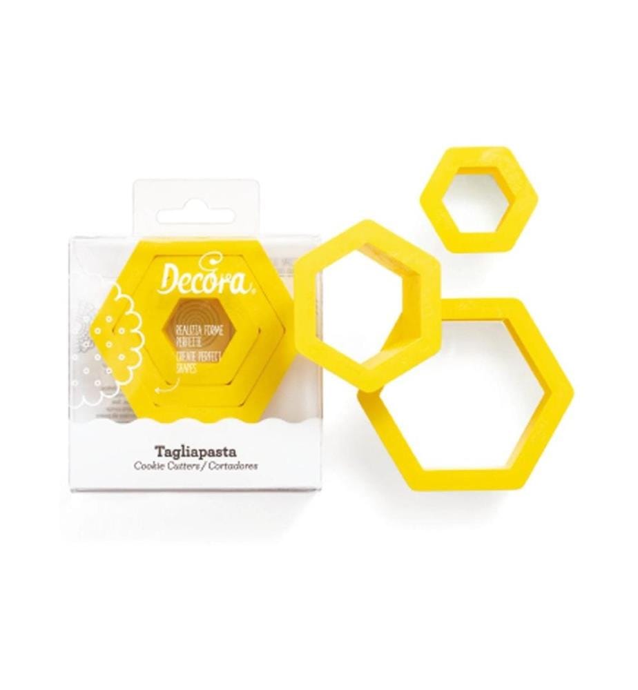 DECORA - Kits demporte-pièces Hexagone, 3 pièces
