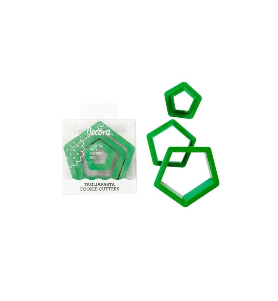 DECORA - Kits demporte-pièces Pentagone, 3 pièces