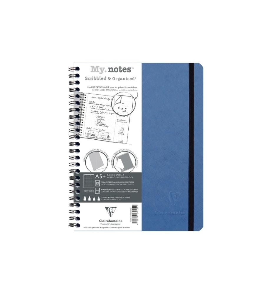 CLAIREFONTAINE - Bloc-notes AgeBag A5+, dotted, Bleu