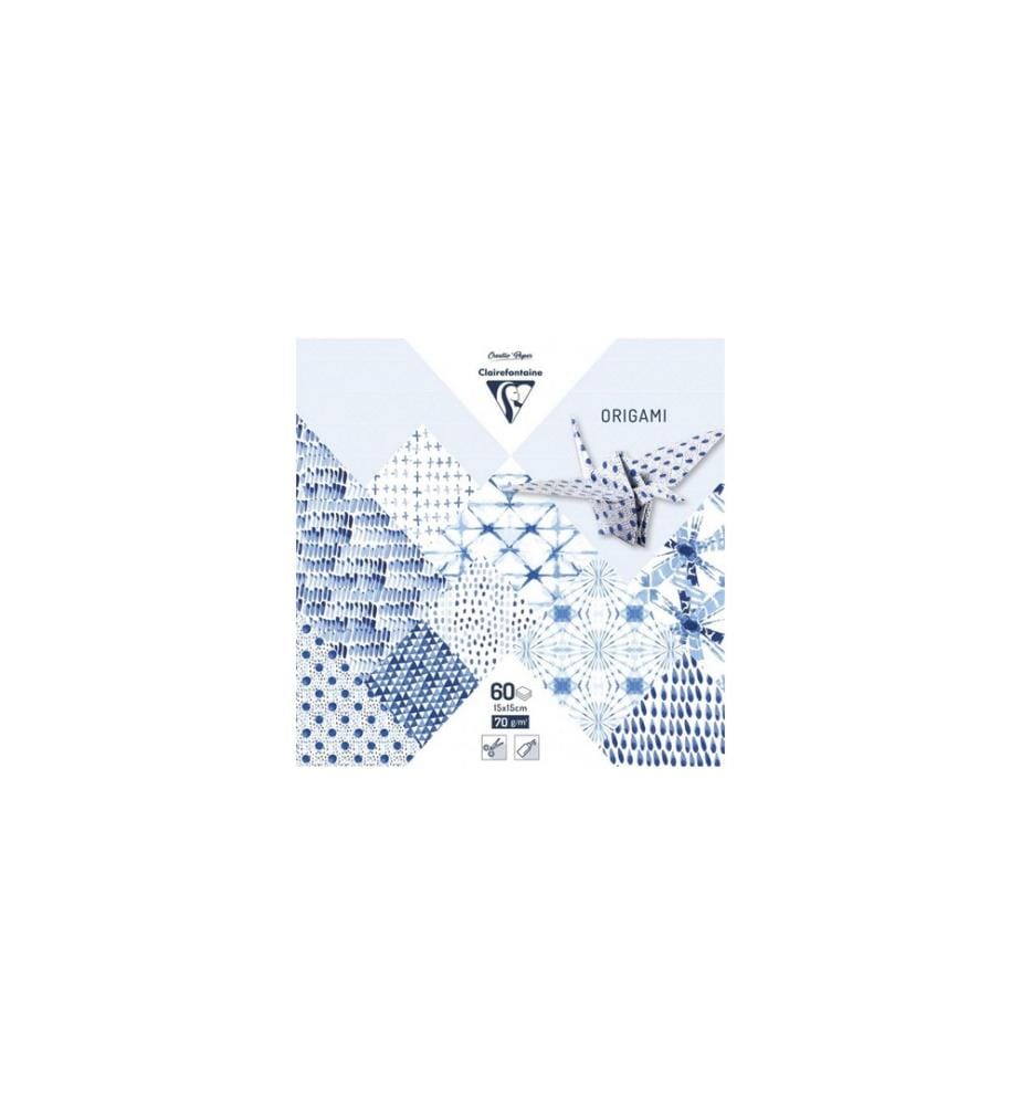 CLAIREFONTAINE - Papier de bricolage Papier origami Shibori, 60 feuilles