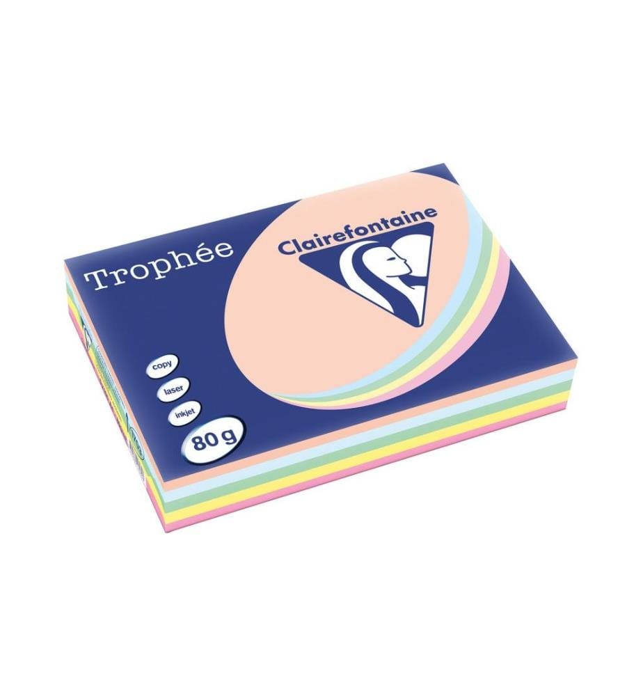 CLAIREFONTAINE - Papier pour imprimante Trophée A4, Pastel, 80 g/m², 500 Feuille