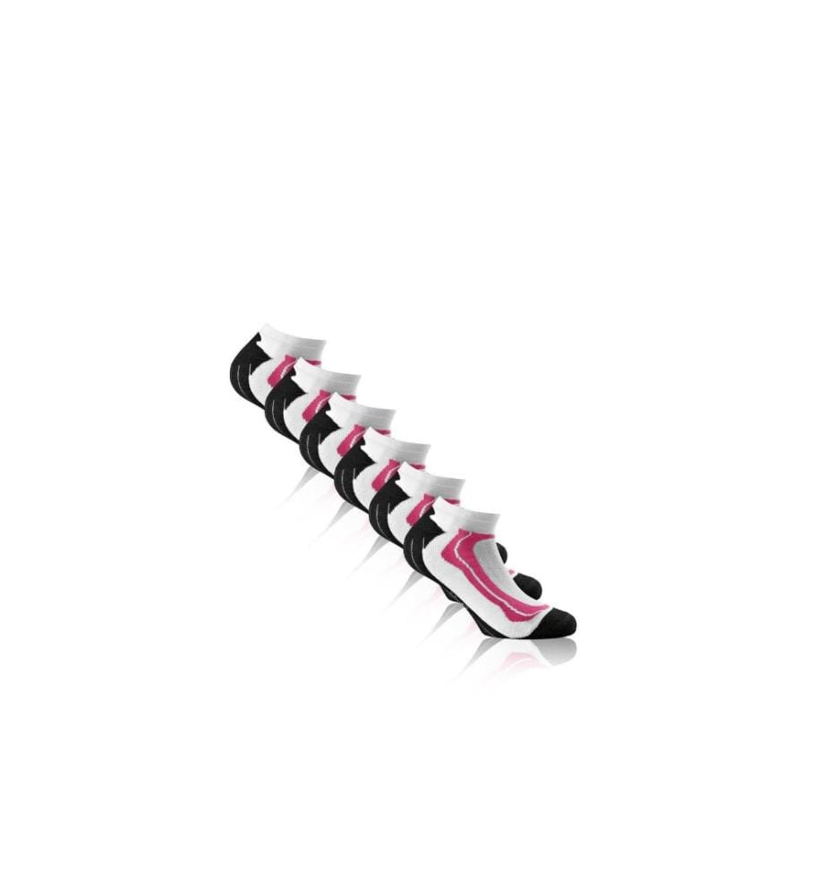ROHNER - Socks Chaussettes Sneaker Sport Rose/Blanc paquet de 3