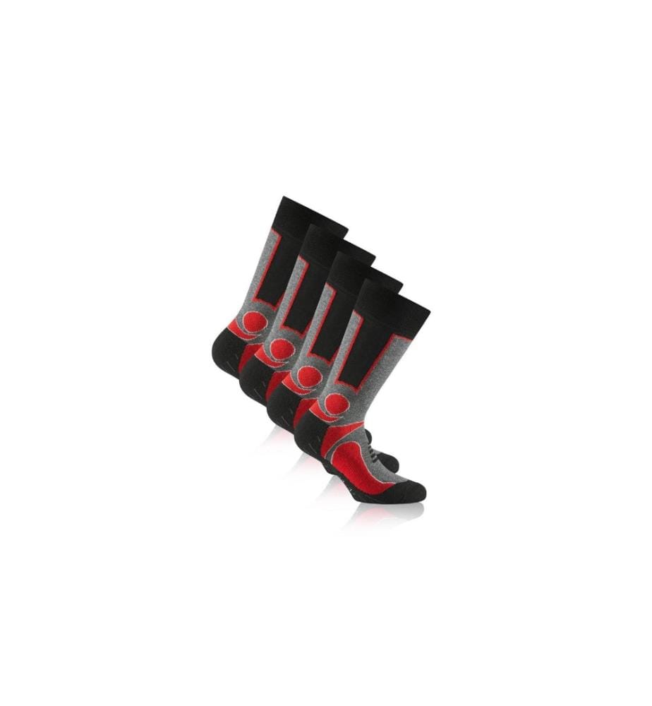 ROHNER - Socks Chaussettes Trekking Rouge/Noir paquet de 2