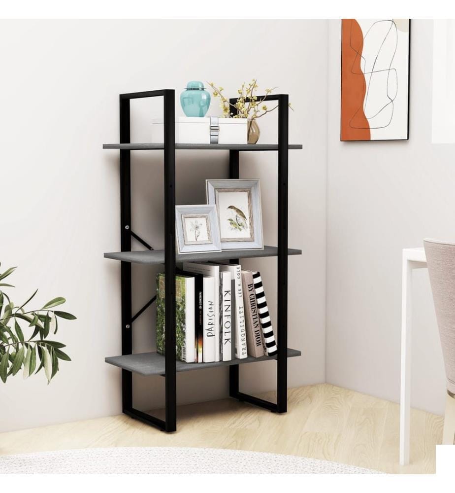 Étagère de rangement Gris 60x30x105 cm Bois de pin massif