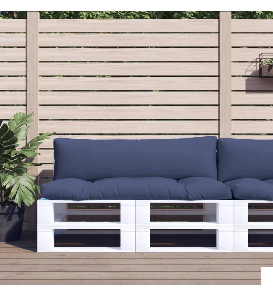 Coussins de palette lot de 2 bleu marine tissu oxford