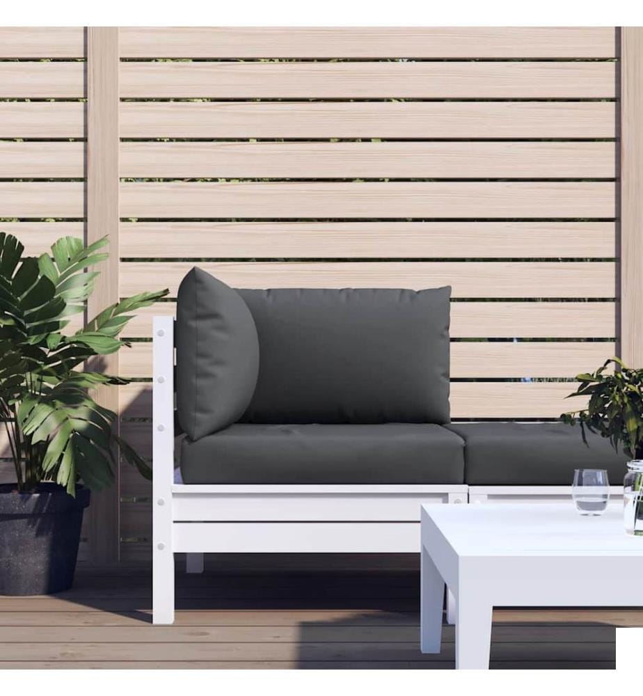Coussins de palette lot de 3 anthracite tissu oxford