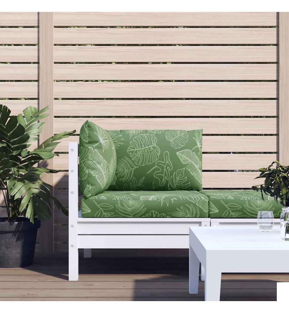 Coussins de palette lot de 3 motif de feuilles tissu Oxford
