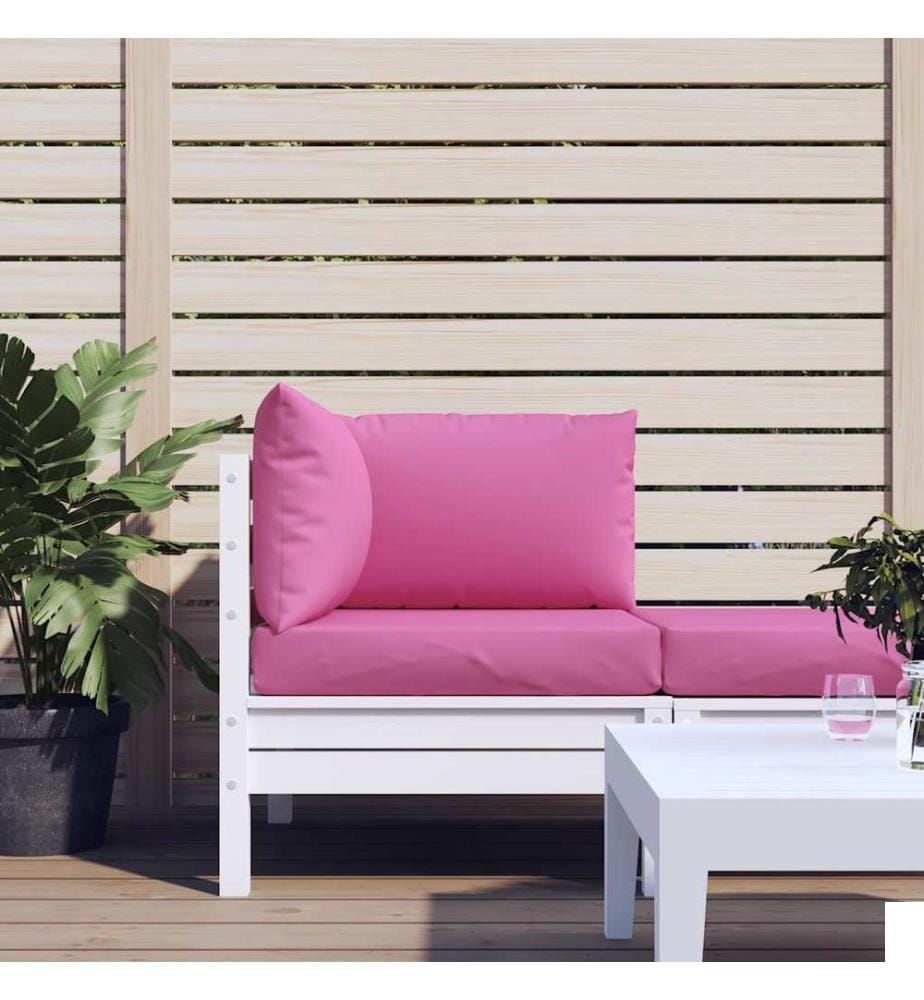 Coussins de palette lot de 3 rose tissu Oxford