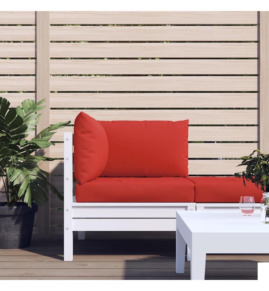 Coussins de palette lot de 3 rouge tissu oxford