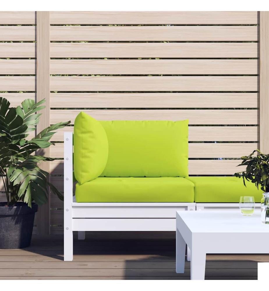 Coussins de palette lot de 3 vert vif tissu oxford