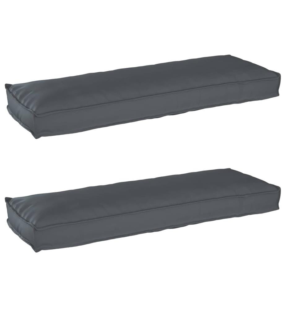 Set de coussins de palette 2 pcs Anthracite 120 x 40 x 8 cm