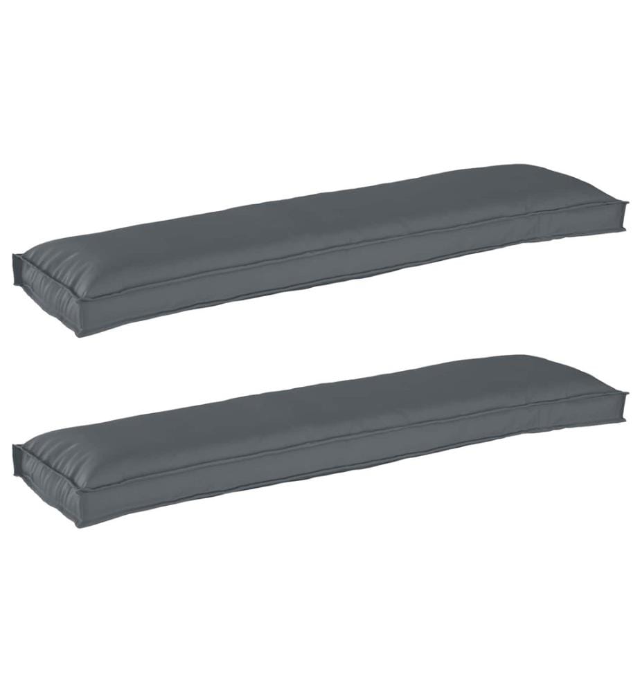 Set de coussins de palette 2 pcs Anthracite 150 x 40 x 8 cm