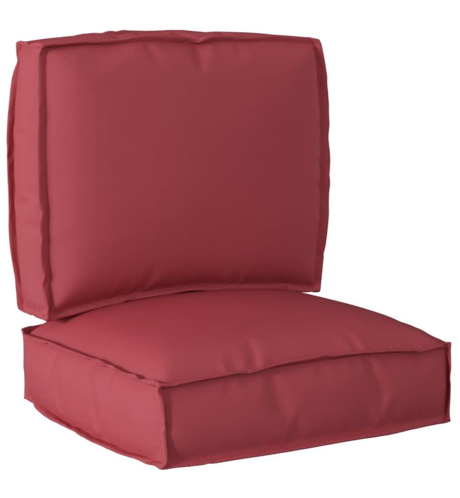 Set de coussins de palette 2 pcs Bordeaux Tissu Oxford