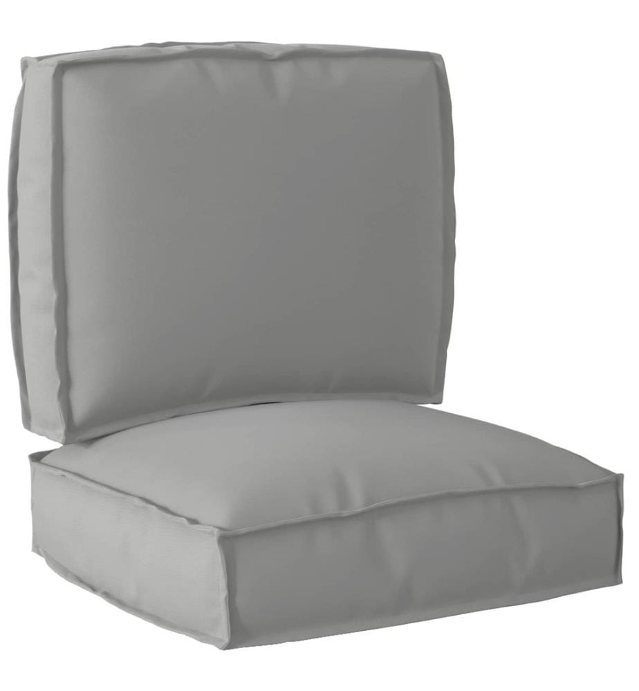 Set de coussins de palette 2 pcs Gris 50 x 50 x 12 cm