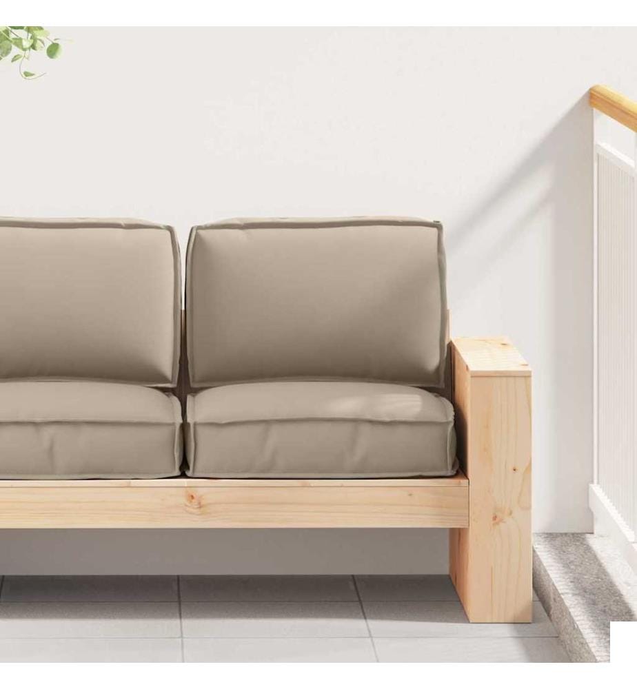 Set de coussins de palette 2 pcs Taupe Tissu Oxford