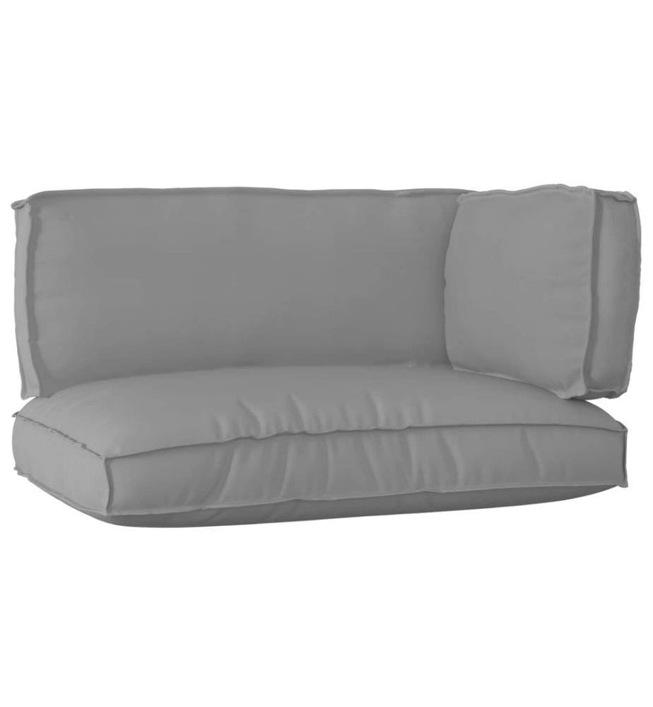 Set de coussins de palette 3 pcs Gris Tissu Oxford