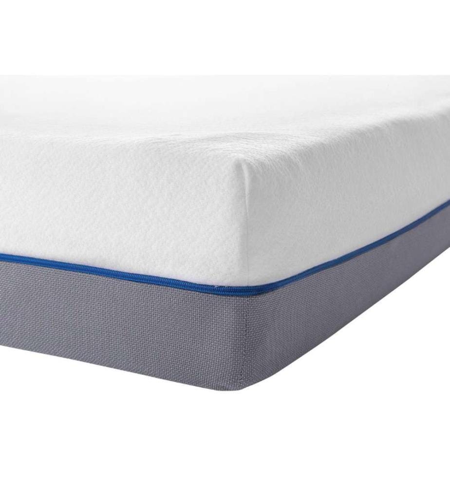 Matelas à mémoire de forme Blanc et Gris avec Mousse Rectangulaire Ferme Simple 80 x 200 cm avec Housse Amovible