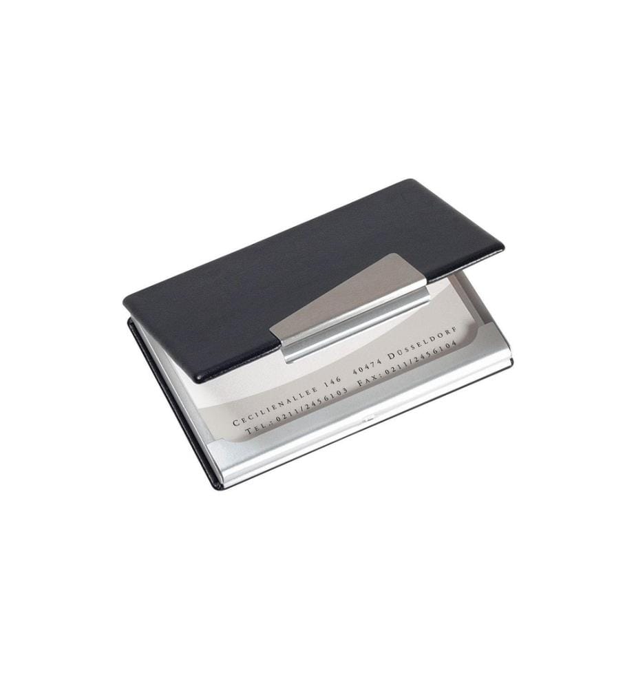 SIGEL - Étui pour carte de crédit 9.5 x 6.5 x 1.2 cm, noir/argenté