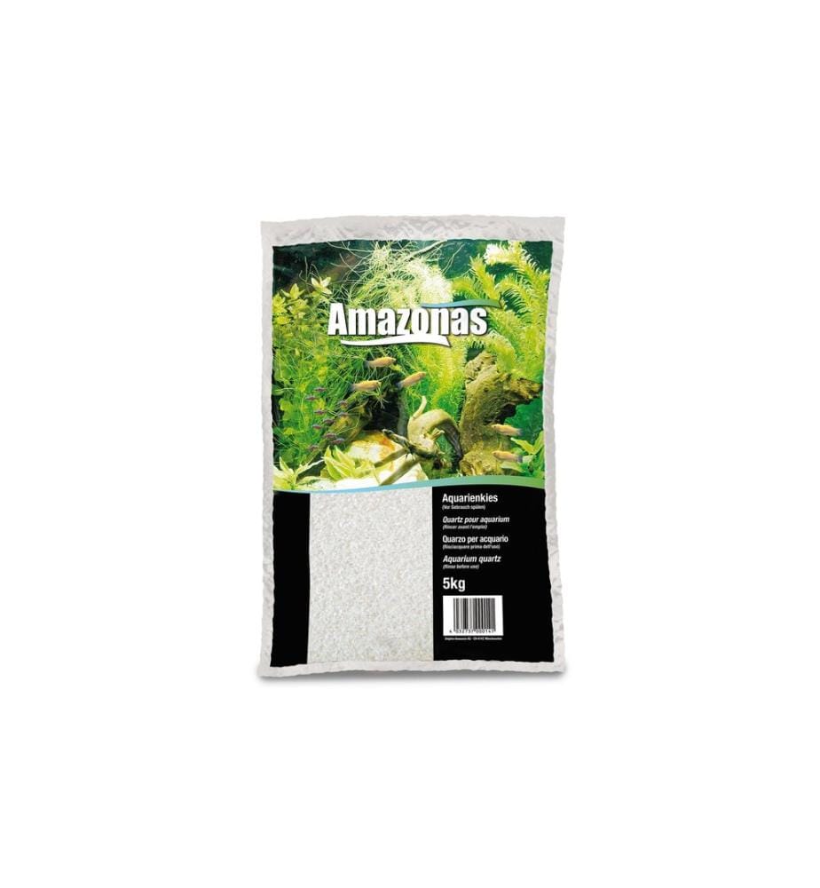 AMAZONAS - Substrat de sol Sable de quartz 0-1 mm, 5 kg, Blanc