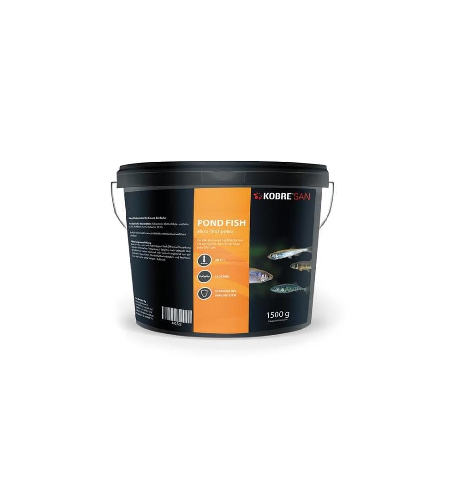 Kobre®San - Nourriture pour poissons Pond Fish Micro granulés pour bassin, 1.5 mm, 1.5 kg