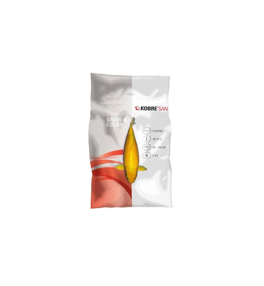 Kobre®San - Aliments pour koï Silver Line Grow & Color, 6 mm, 5 kg