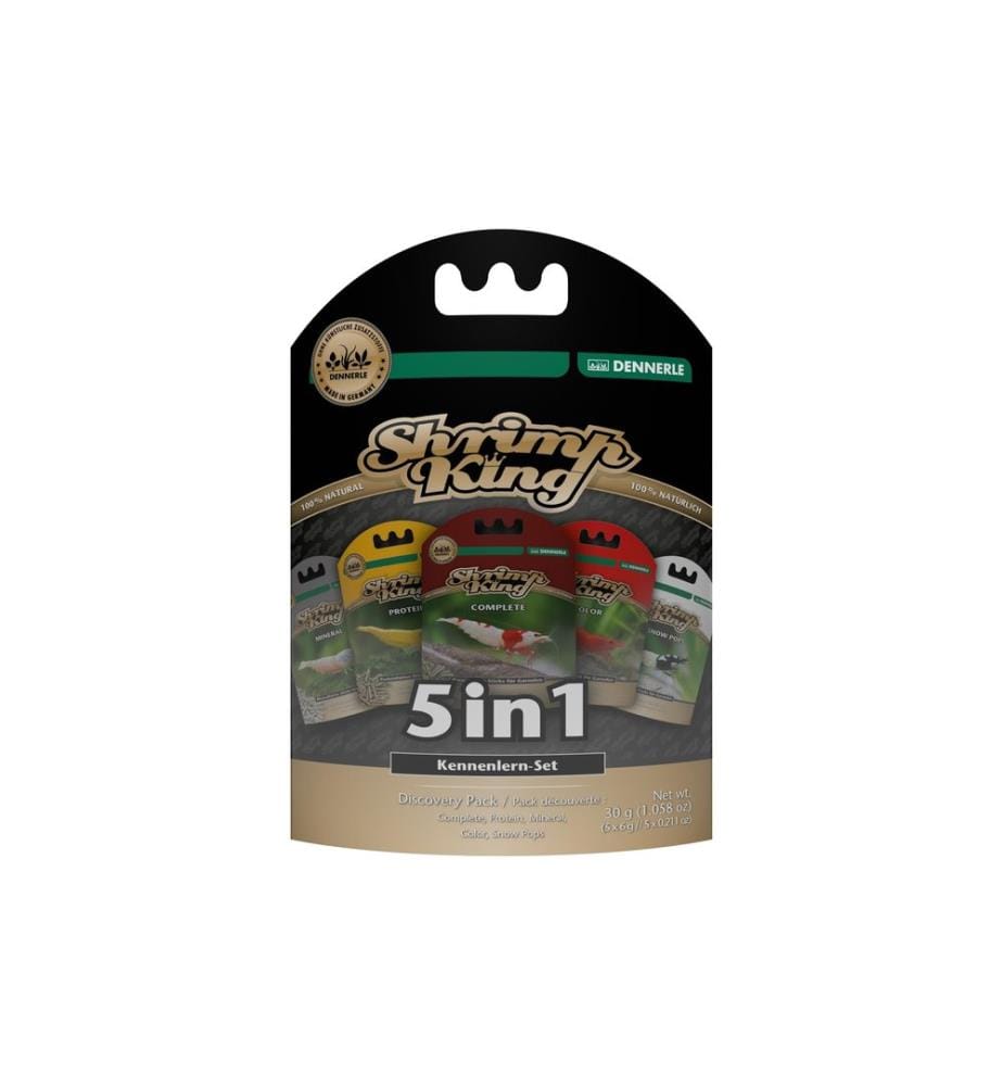 DENNERLE - Aliments de base Shrimp King 5 en 1, 30 g (5 x 6 g)