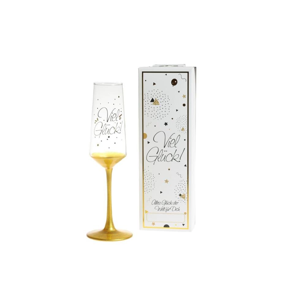 Trendcompany - Flûte à champagne Bonne chance