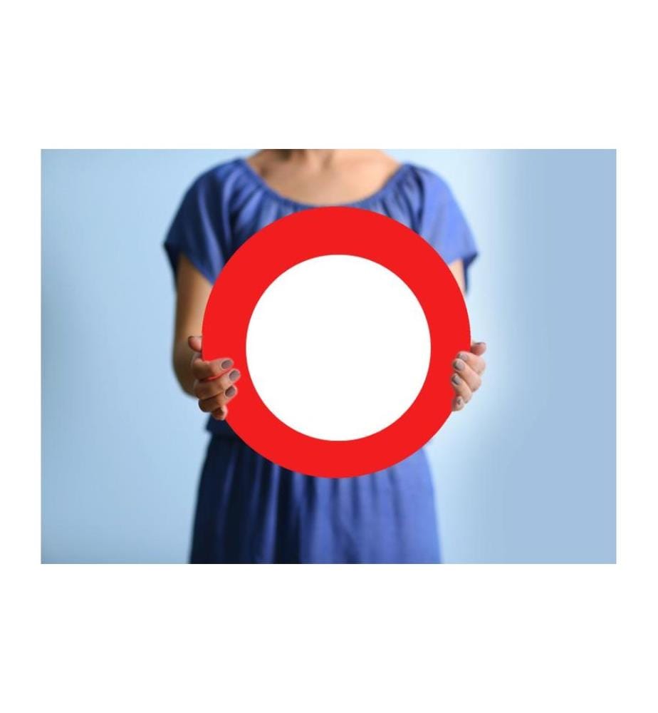Trendcompany - Panneau de signalisation neutre 45 cm