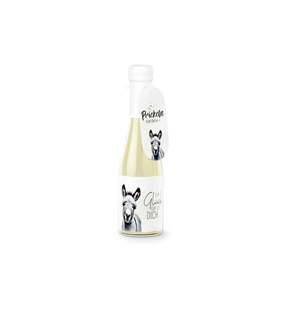 Trendcompany - Idea regalo Vin mousseux Glück Esel 0.2 l
