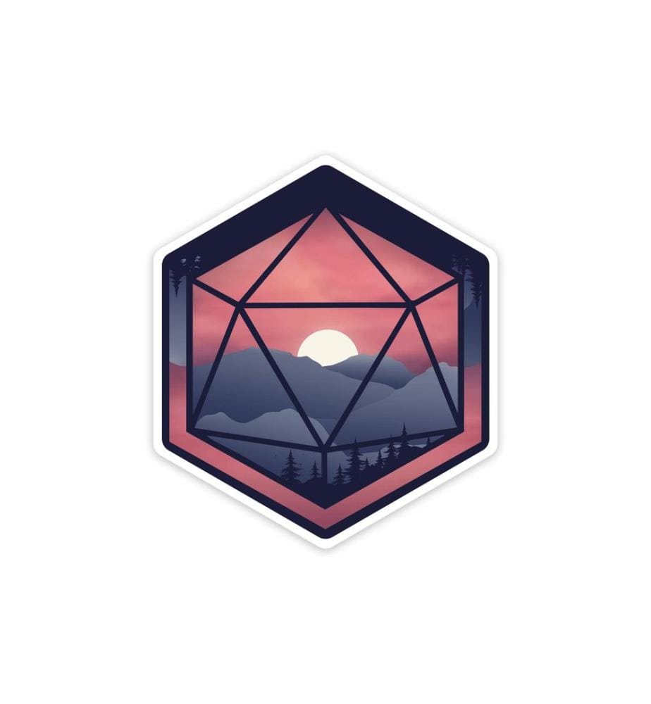 Glass Staff - Sticker Montagne D20 Multicolore