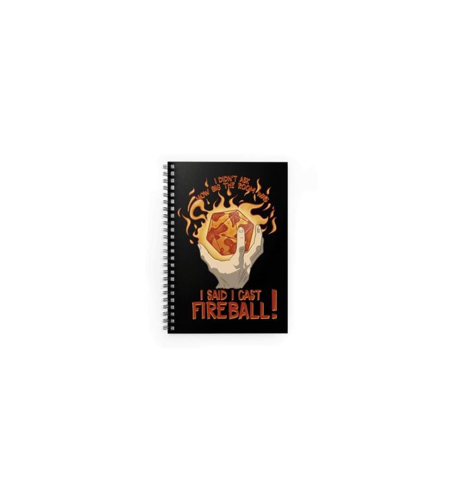 Glass Staff - Carnet de notes I Cast Fireball! noir/rouge