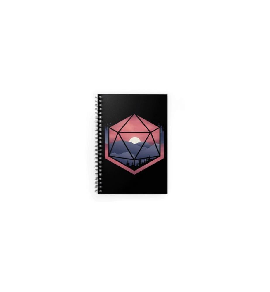 Glass Staff - Carnet de notes Mountain d20 Noir