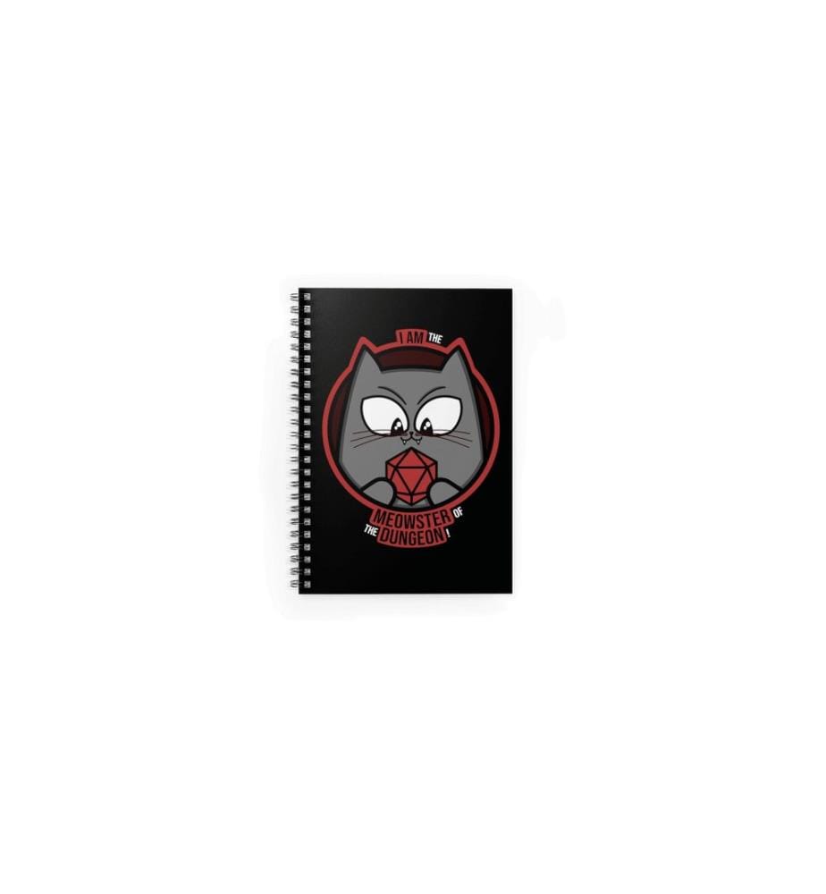 Glass Staff - Carnet de notes Meowster of the Dungeon noir/gris