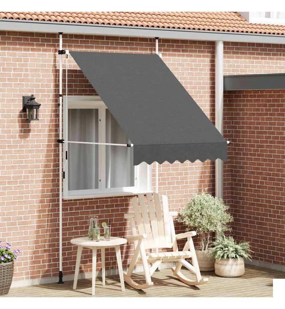 Auvent manuel rétractable 150 cm Anthracite
