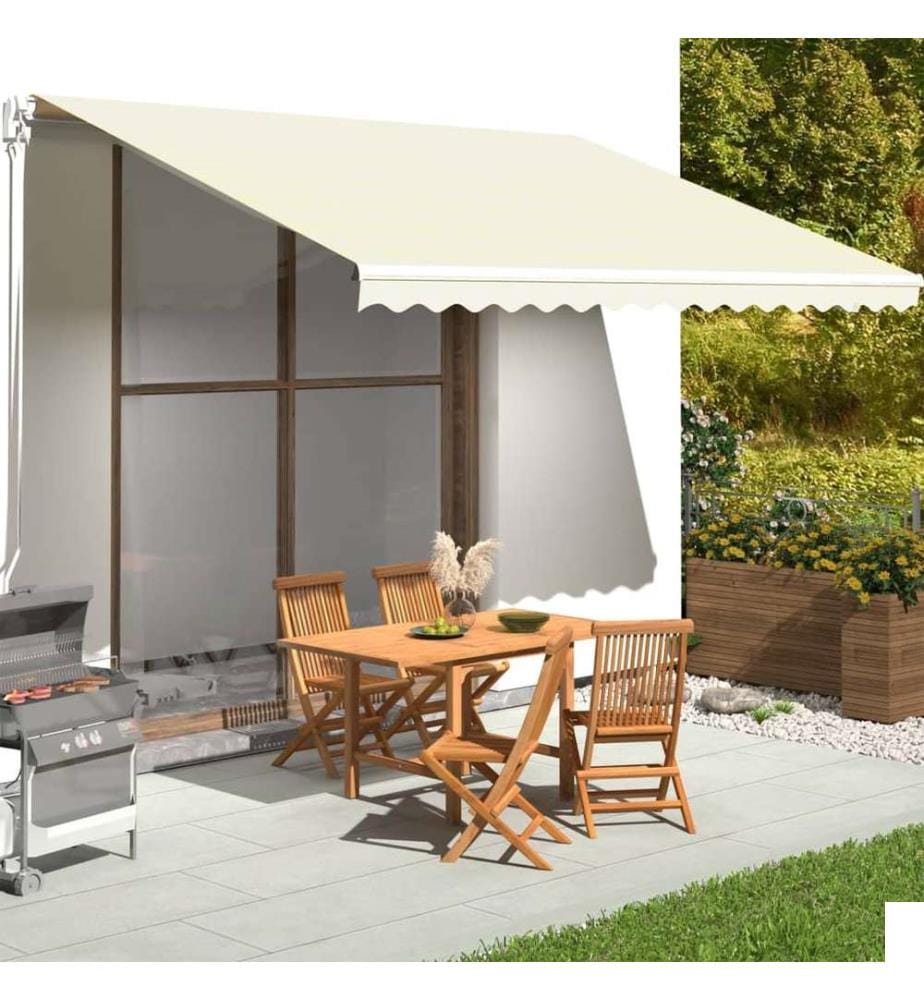 Tissu de remplacement pour auvent Crème 4,5x3,5 m