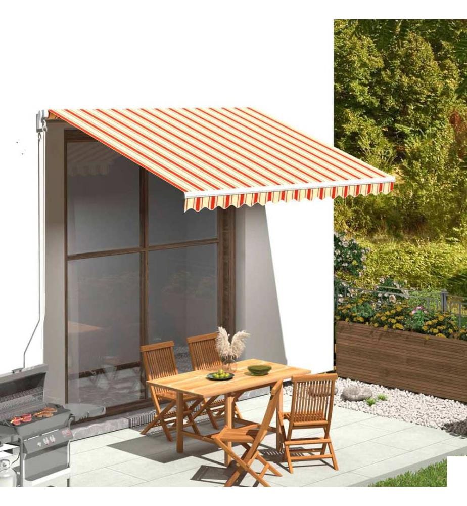 Tissu de remplacement pour auvent Jaune et orange 3,5x2,5 m