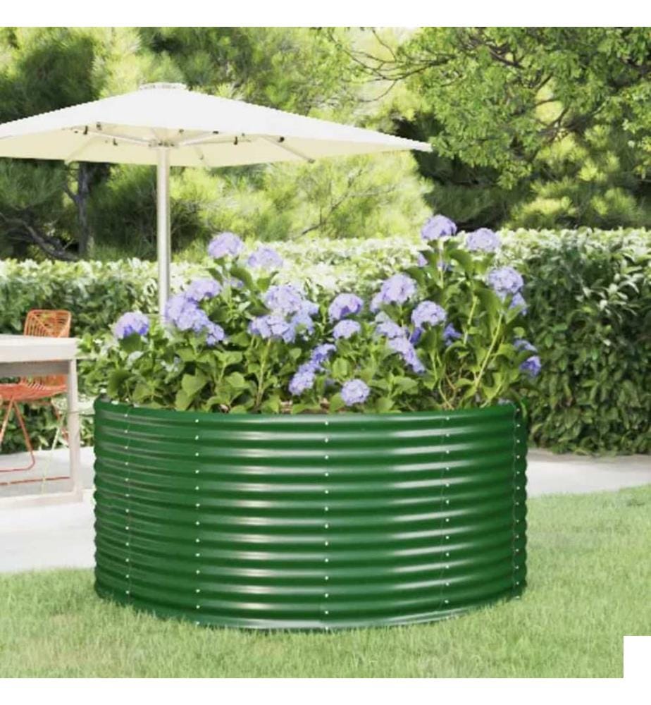 Jardinière surélevée Vert 140 x 140 x 68 cm Acier galvanisé