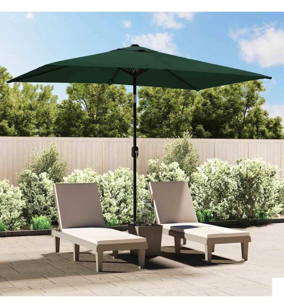 Parasol 200 x 300 cm Vert Rectangulaire