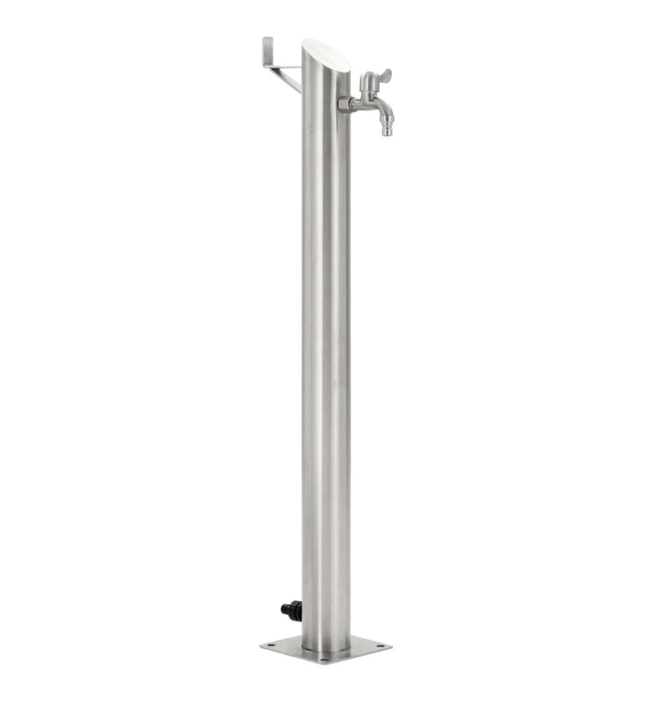 Colonne à eau de jardin ronde Acier inoxydable 95 cm