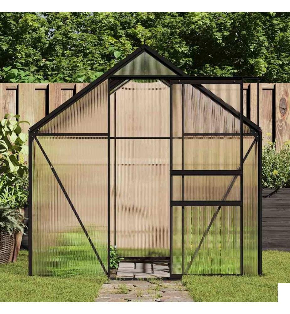 Serre avec cadre de base Anthracite Aluminium 4,75 m²