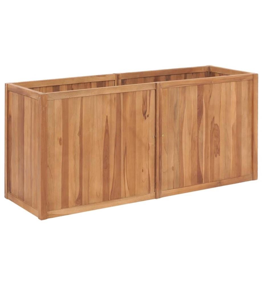 Lit surélevé de jardin 150x50x70 cm Bois de teck solide