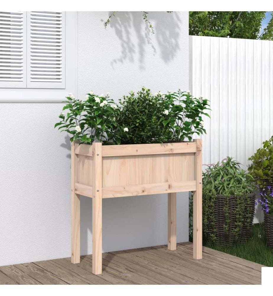 Jardinières avec pieds 70x31x70 cm bois de pin massif