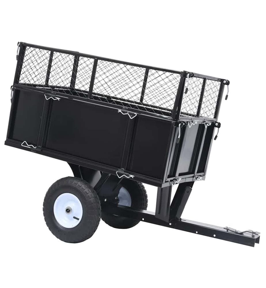 Remorque basculante pour tondeuse de pelouse Charge de 150 kg