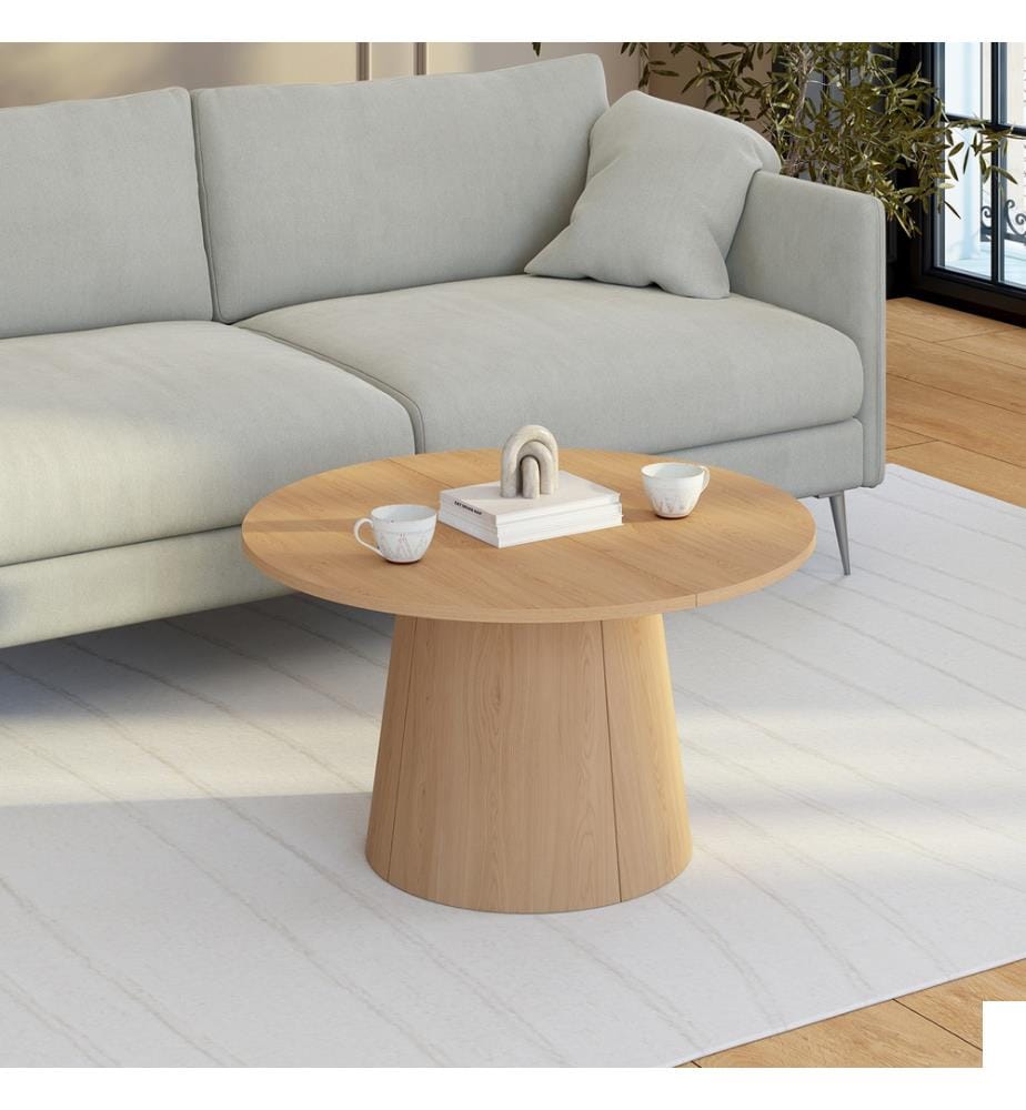 Table basse ronde Elvis Ø70cm - Brun