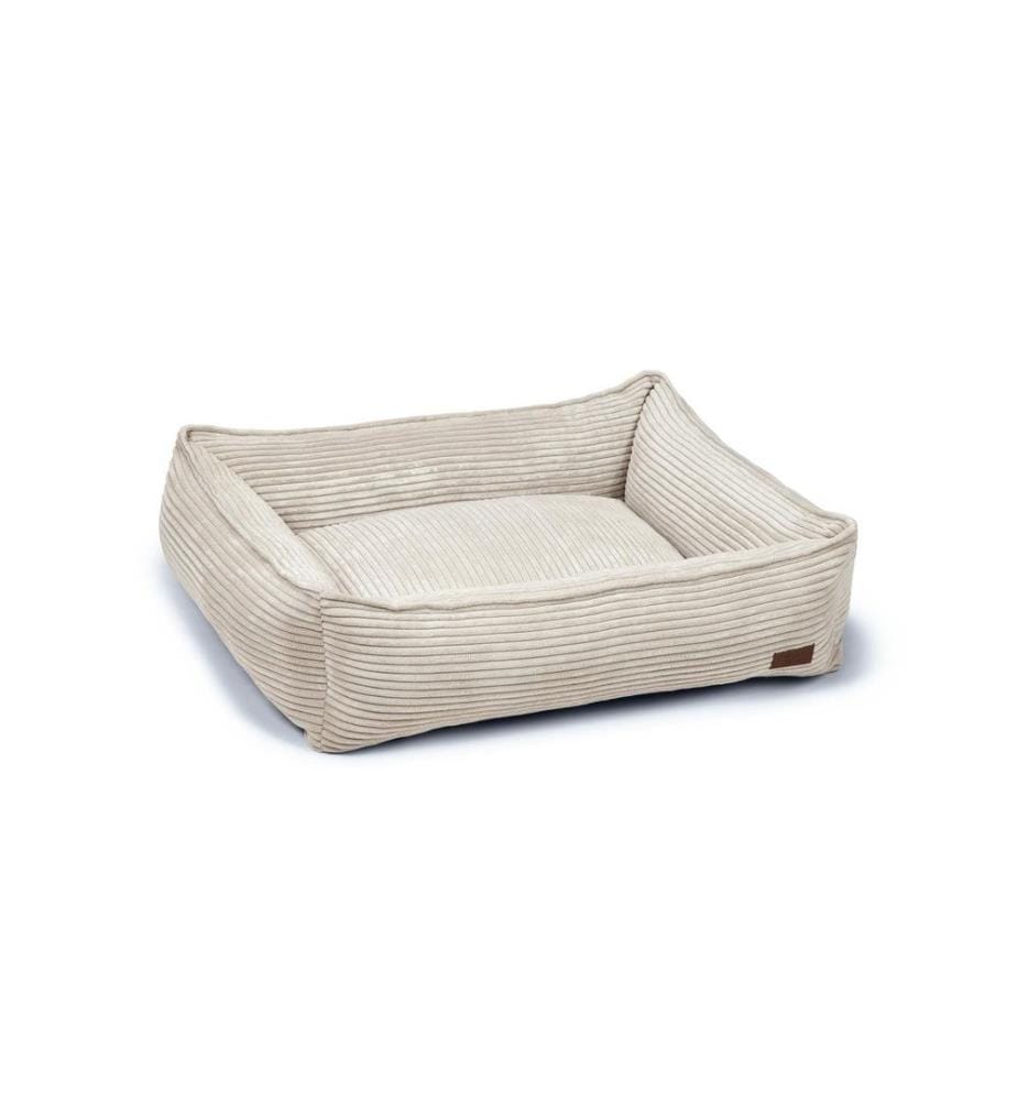 DESIGNED BY LOTTE - Lit Gris clair ribbé 80x70x22cm