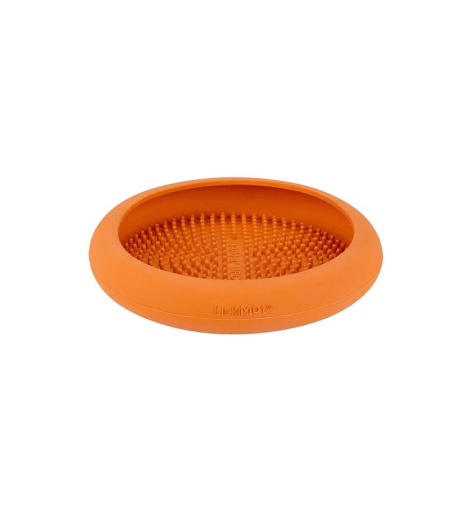 LICKIMAT - Tapis dalimentation Dog UFO, ø 18 cm, orange
