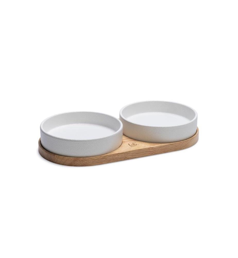 DESIGNED BY LOTTE - Kera set à dîner chat Lojs 34 × 17, 3 × 5.5 cm, blanc
