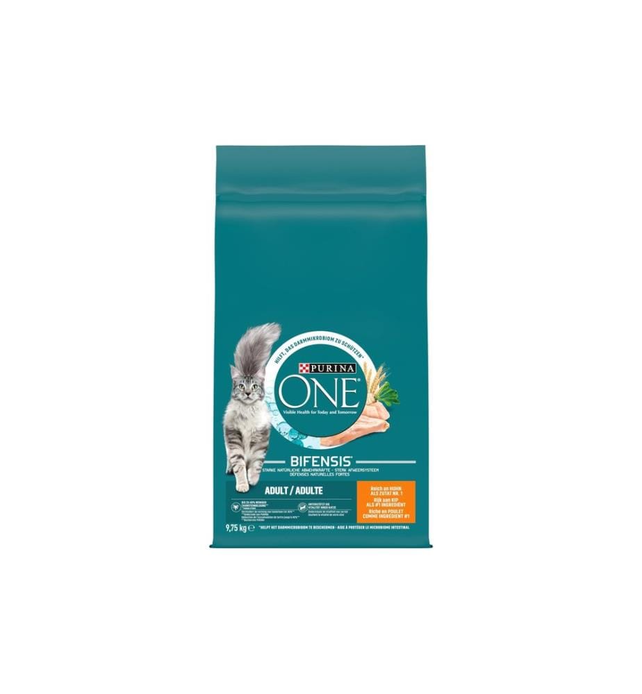 PURINA ONE - Alimentation sèche Adult poulet et céréales complètes 9.75 kg